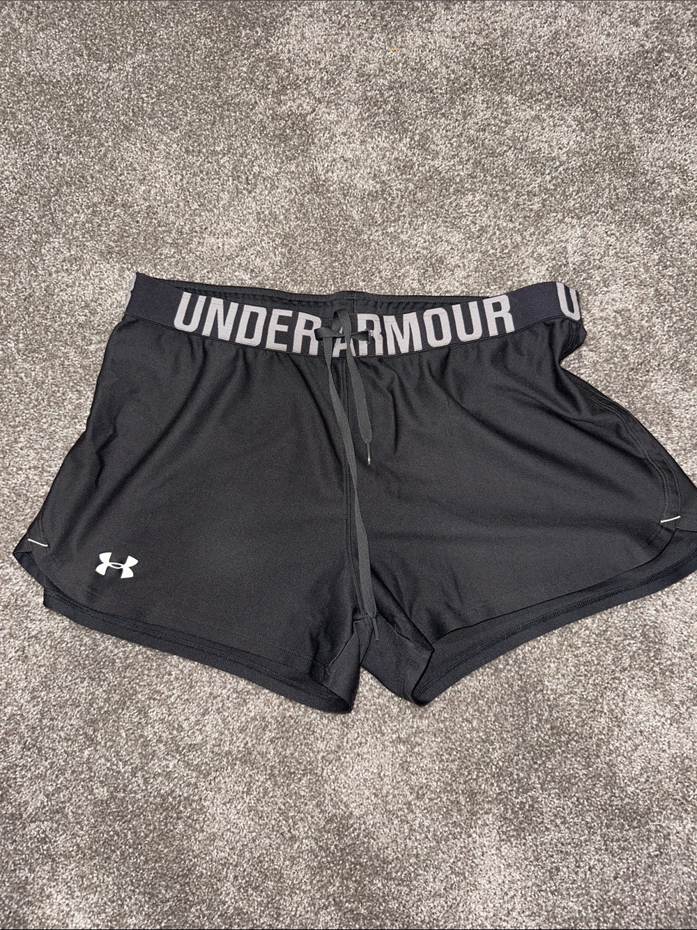 Under Armour Black Women's Athletic Shorts with Logo Waistband